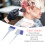 2 Stück Blau doppelseitiger Nylon-Haar-Highlighting-Borsten mit Glitter-Griff 5