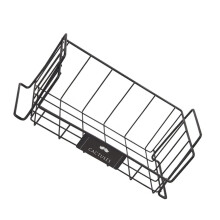 Iron Storage Basket with Lid, Stackable Metal Organizer for Kitchen, Bathroom, Cosmetics, Snacks