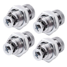 4X Lever Lock for Furniture, with Round Knob, External Thread 1.7 cm