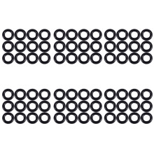Black 9MM x 2.0mm Rubber Seals Oil Seal O Rings 72 PCS