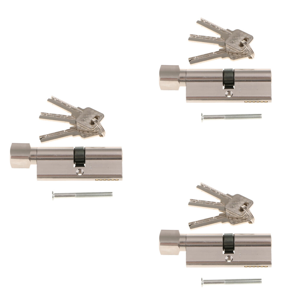 3Pcs 70Mm Cylinder Lock Accessories Indoor Zinc Alloy Door Lock Cylinder European Standard 6032467557296