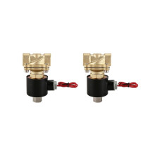 2X 1/2Inch DN15 Normally Open N/O Brass Electric Solenoid Valve 220V Pneumatic Valve for Water Oil Gas