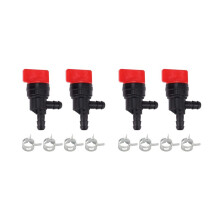 4 Pièces Séries 1/4 Pouce Robinet D'Arrêt de Carburant à 90 Degrés pour Briggs & Stratton 698181 494539 697944 Tecumseh 35857