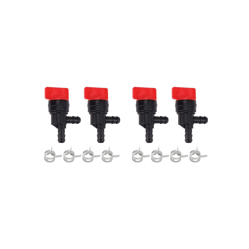 4Pcs 1/4 Inch 90 Degree Fuel Shut Off Valve For Briggs & Stratton 698181 494539 697944 Tecumseh 35857 4712540344570
