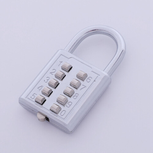 10X Anti-Theft Button Combination Padlock Digit Push Password Lock Zinc Alloy Security Lock Suitcase Luggage Coded Lock 2