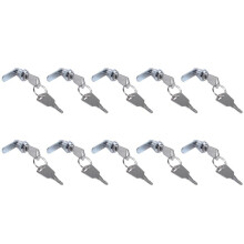 10 Pcs Cam Lock Desk Drawer Lock 16MM + 20 Keys for Arcade Cupboard Mailbox File Cabinet