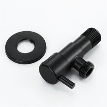 4X Black Angle Valve 304 Stainless Steel Water Stop Valve Leak-Proof Water Cold and Hot General Bathroom Accessories