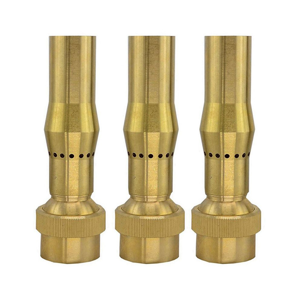 3Pcs 3/4 Inch Brass Foam Jet Fountain Nozzles Garden Landscape Fountain Adjustable Multi-Spray Nozzle Garden Pond 4713401818926
