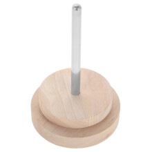 Wooden Yarn Holder Bowl with Rotating Spindle for Knitting and Crocheting Smooth Tangle Dispenser