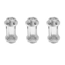 3X Inline-Schauglas mit Klemmende, Durchfluss Sanitär Schauglas Sus316 1,5 Zoll Tri Clamp Typ (Durchflussrohr Od 38mm)