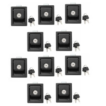 10X Rv Car Paddle Entry Door Lock Handle Knob -Trailer Pull Type Panel Door Lock