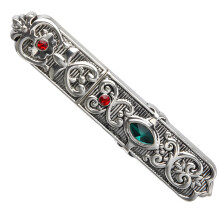 Vintage Copper Sewing Needle Case with Elegant Floral Engraving for Hand Sewing and Embroidery
