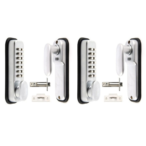 2X Digital Push Button Door Lock Key Pad Code Combination Access Mechanical Keyless 1