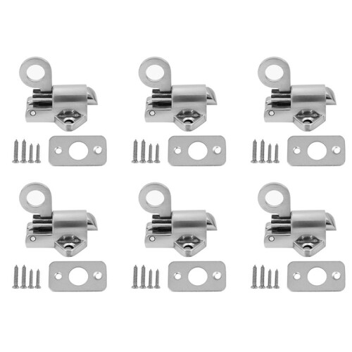 6X Home Security Spring Slide Bolt Window Door Automatic  Lock Self Closing