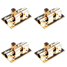 4pcs 1.5-Inch Long Brass Door Sliding Lock Bolt Gold
