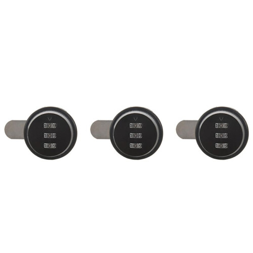 3X Alloy Code Combination Cam Lock Keyless Post Mail Box Cabinet RV 3 Dial Black