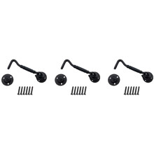 3X Barn Door Lock, 4 Inch Stainless Steel Door Hook & Eye with Mounting Screws, Door Lock for Sliding Door