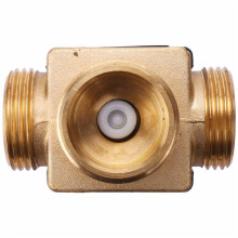 2 Pcs 3 Way DN25 External Thread Brass Thermostatic Mixing Valve Solar Water Heater Thermostatic Valve