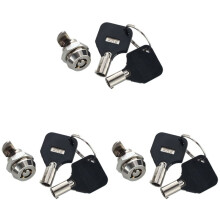 3X 12mm Threaded Keyed Quarter Turn Cam Lock for Drawer Box Locker