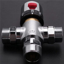 5X Solid Copper 3-Way Thermostatic Mixing Valve 3/4 Inch Solar Water Heater Valve Regulating Temperature Control Valve