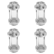 4X In- Sight Glass with Clamp End,Flow Sanitary Straight Sight Glass SUS316 1.5Inch Tri Clamp Type Flow Pipe OD 38MM