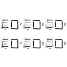 6X Paddle Slam with Lock & Key Travel Trailer Lock RV Door Heavy Duty Flush Mount Handle