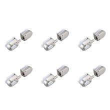 6X Stainless Steel,Glass Door Latches Lock/Bolt,138A ,Without Drilling,for Double Glass Door, Frameless Glass Door