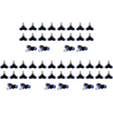 Misting Nozzle Kit 1/4-Inch with Nozzle Spray Cooling Device Connectors for Outdoor Water Cooling System 50Pcs