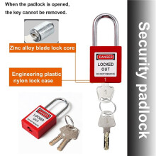 2Set Lockout Tagout Kit, Nylonband, Säkerhetshänglås med Nummer, Group Lockout Hasps, Universal Kit med Röd Pocket Bag