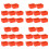 32 Pieces Pegboard Bins Kit Pegboard Parts Storage Pegboard Accessories Workbench Bins for Organizing Hardware(Red) 1
