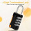 Combination Padlock, 4 Pack Small Waterproof Padlocks for School Gym Locker, Gate, Shed, 4 Digit Code Security Locks 2
