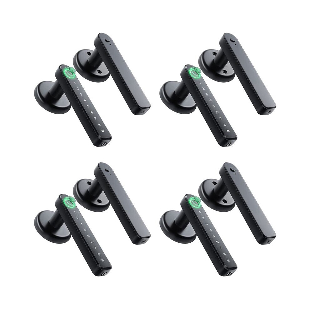 4X Fingerprint Door Lock Door Knob With Keypad Keyless Entry Door Lock With Handle For Home Hotel Office Apartment 6033970302090