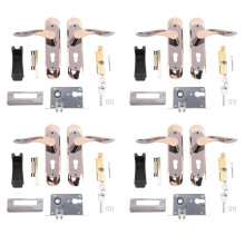 4X Maniglia per Porta Domestica per Interni per Casa con Set di Chiavi con Serratura di Sicurezza nel Lega di Alluminio