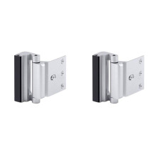 2X Home Security Door Lock Child Safety Door Reinforcement Lock Hinge Night Lock Reinforcement Lock Silver