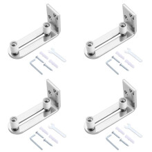 4X Modernes Chrom Schiebe TüR Boden FüHrungs Kugel Lager Verstellbares SchräG Rollen Wand Halterungs System für TüRen Aller GrößEn