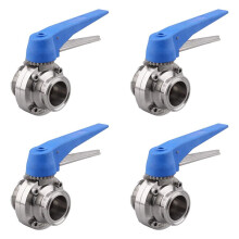 4X Butterfly Valve with Trigger Handle Stainless Steel 304 Tri-Clamp (1.5 Inch Tri Clamp Butterfly Valve)
