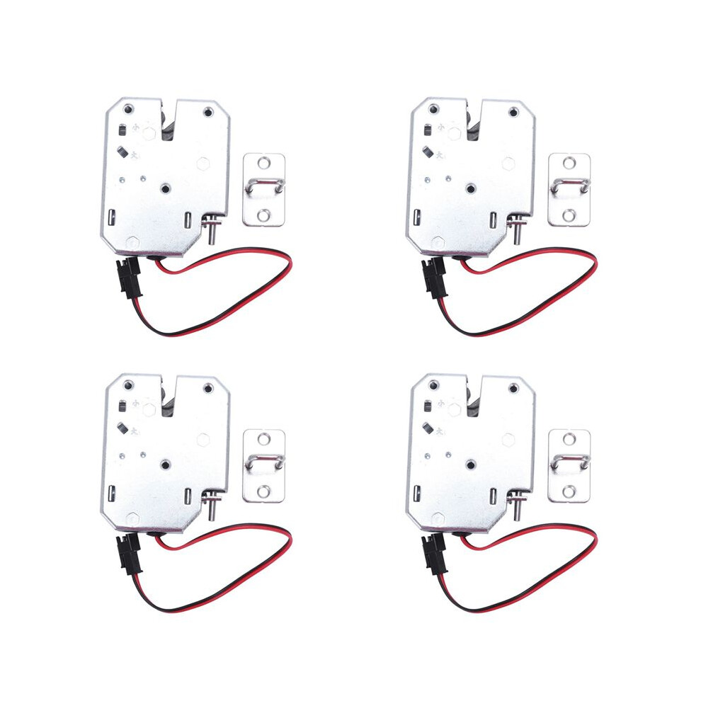 4X Electric Control Lock 12V 2A Electromagnetic Door Lock Cabinet Drawer Lockers Lock Carbon Steel Silver 6034163797709