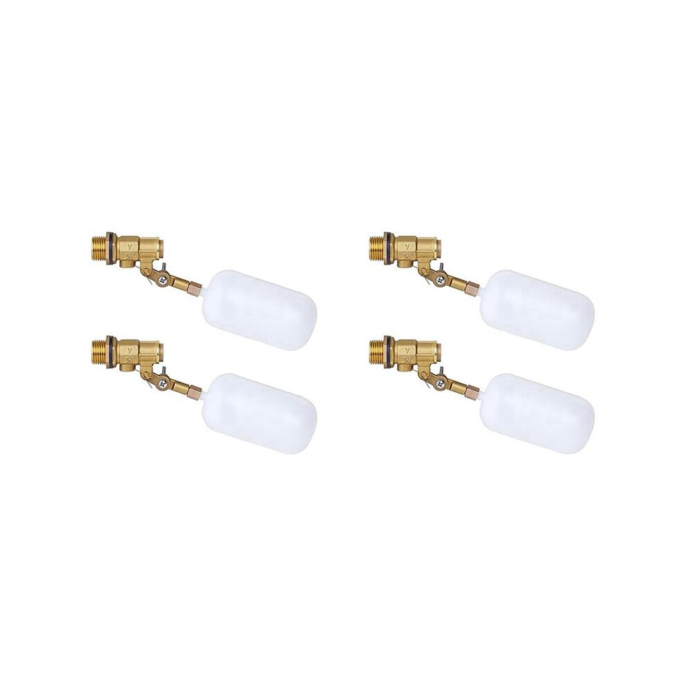 4Pcs 1/2 Inch Float Valve, Water Float Valve For Pond Float Valve Shutoff Auto Fill, For Livestock Tanks, Aquariums 6033017026491