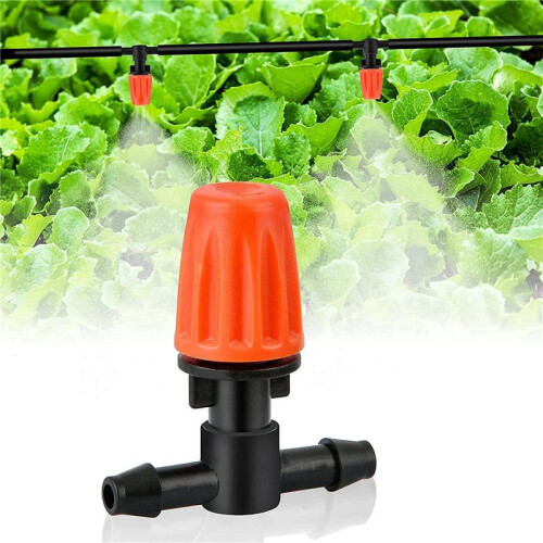 400 Pcs Three-Way Atomizing Nozzle, Adjustable Mist Nozzles, Drip Irrigation Emitters, Greenhouse Watering System 2