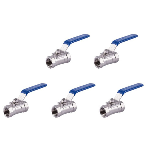 5pcs 1/2 Inch Stainless Steel Internal Thread Lever Handle  Valve
