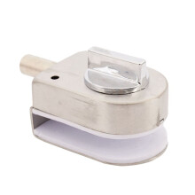 6X Glass Sliding Door Lock Non-Apertured Stainless Steel Glass Door Lock for Shower Room Bathroom Accessories