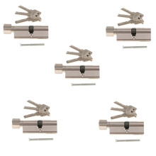 5X 70mm Cylinder Lock Accessories Indoor Zinc Alloy Door Lock Cylinder European Standard