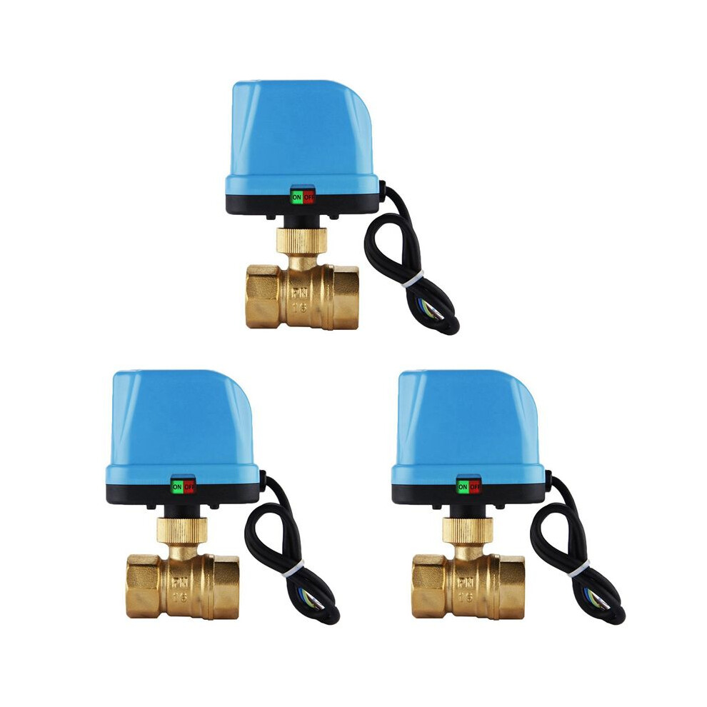 3X 2-Way Zone Valve Two-Way Valve Motor Valve Electric Electric Valve Reversing Valve 220V Dn20 (G3 / 4 Inch) 6033875130958