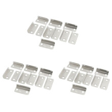 30 Pcs Home Office Silver Tone Metal Right Angle Drawer Lock Strike Plate