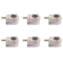 6X Glass Sliding Door Lock Non-Apertured Stainless Steel Glass Door Lock for Shower Room Bathroom Accessories