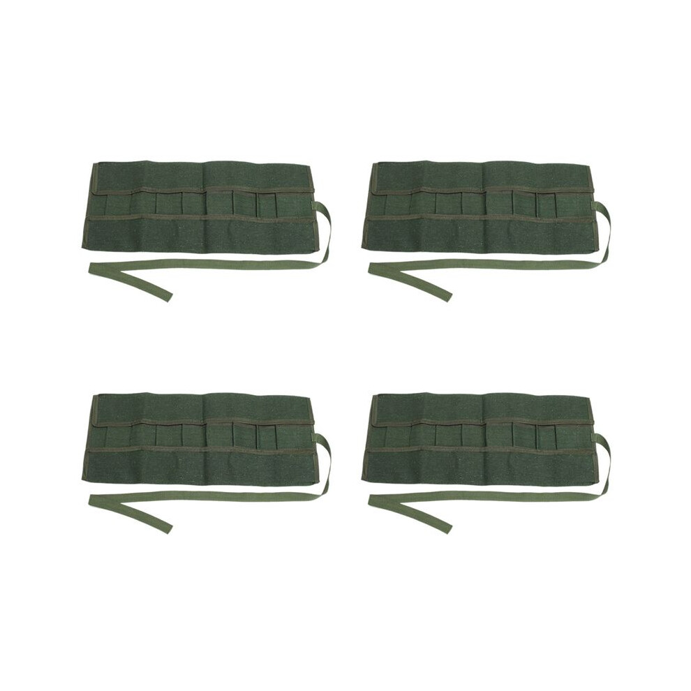 4Pcs 600X430mm Japanese Bonsai Tools Storage Package Roll Bag Canvas Tool Set Case Green 6033283133657