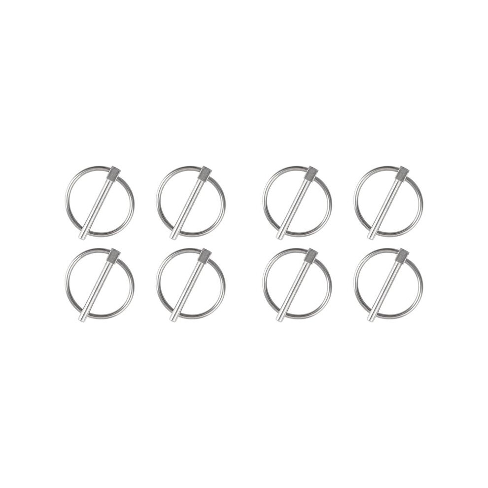 Lynch Pin, 8Pcs Dia 4.5Mm 316 Stainless Steel Round Safety Pins Trailer Lock Pin Retaining Pins Lynch Pin Fasteners 6032079651771