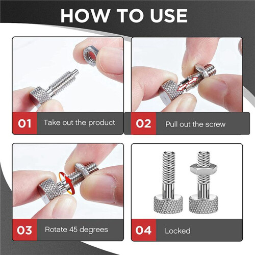 32Pcs Handle Quick Release Pins,Quick Release Lock Pin, Retractable Spring Plunger, M6 Lockout Kit for Rolling Tool Box 2