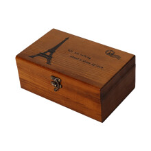 Wooden Sewing Basket with Compartments and Safe Scissor Slot, Vintage Handmade Storage Box