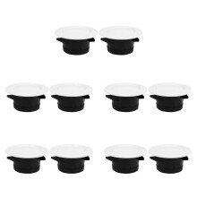 10 Pieces ABS Adjustable Air Vent Round Soffit Exhaust Vent White Inline Duct Fan Outlet Vent 4 Inch